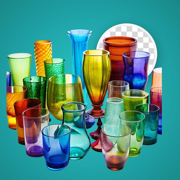PSD ustensiles de verre de laboratoire avec liquide coloré