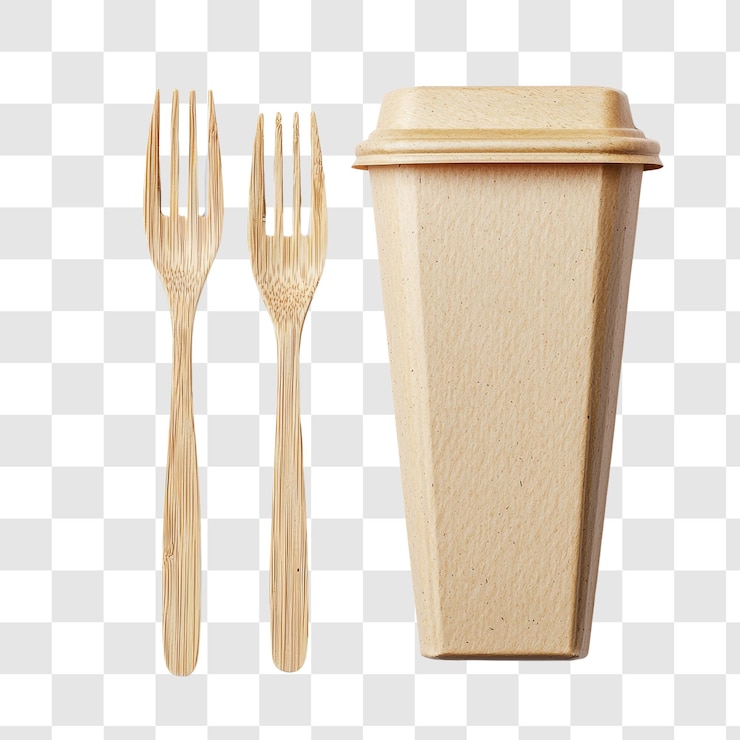 PSD utensilios y envases ecológicos para la sostenibilidad