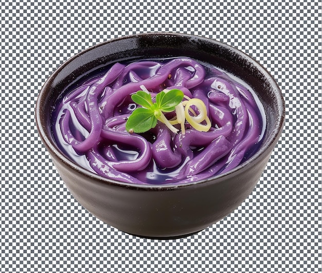 PSD l'utopie délicieuse et magnifique d'udon ube isolée sur un fond transparent