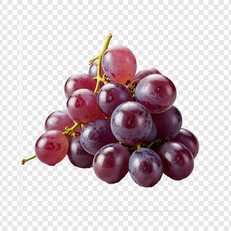 Uvas aisladas sobre un fondo transparente