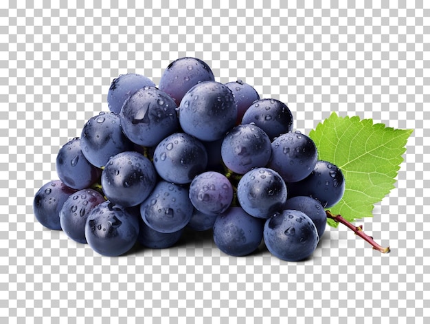 Uvas isoladas em fundo transparente ou branco png psd