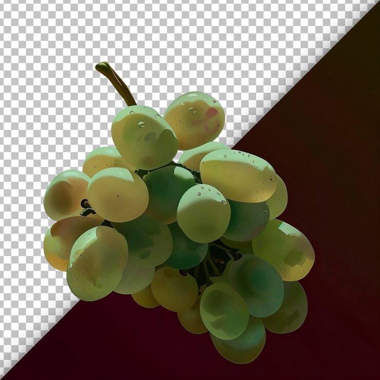 PSD las uvas de vino aisladas sobre un fondo transparente