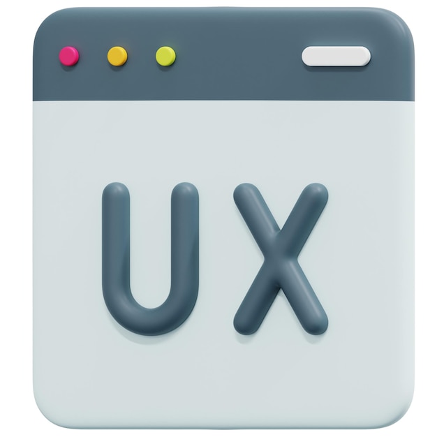 PSD ux 3d render symbol illustration