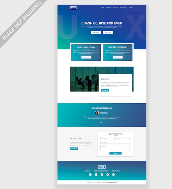 PSD ux website psd template design