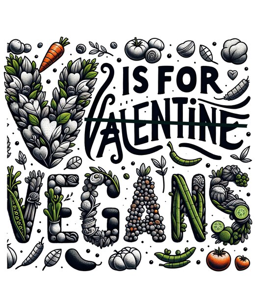 PSD v steht für veganes valentinstag-t-shirt für männer und frauen