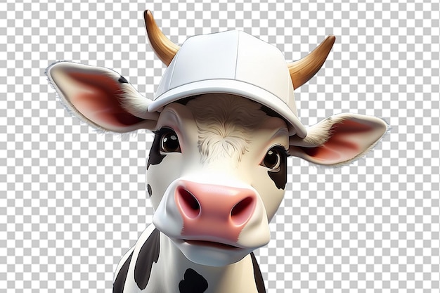 PSD vaca de desenho animado em 3d