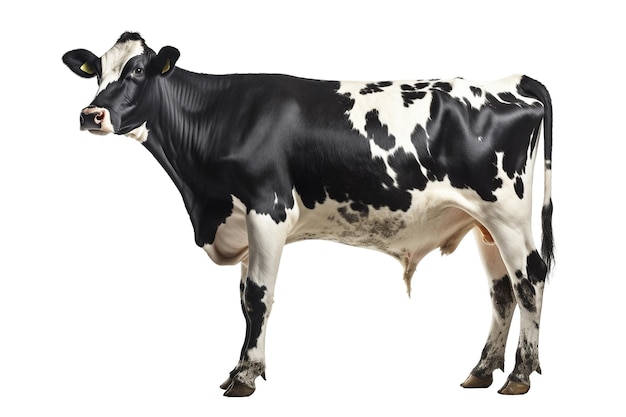 PSD vaca holstein em fundo transparente criado com ia generativa