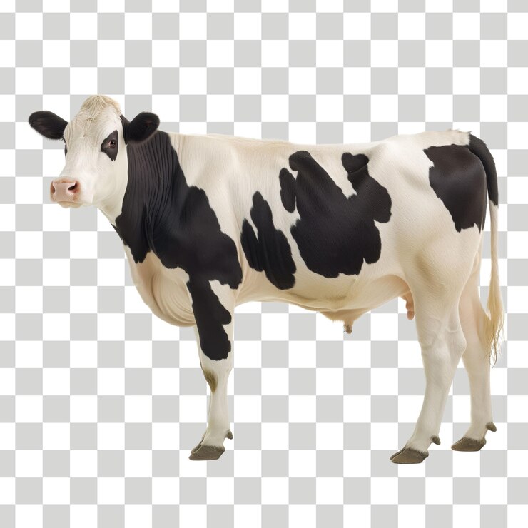 una vaca con una mancha negra en la espalda y el cuerpo blanco es una imagen de una vaca