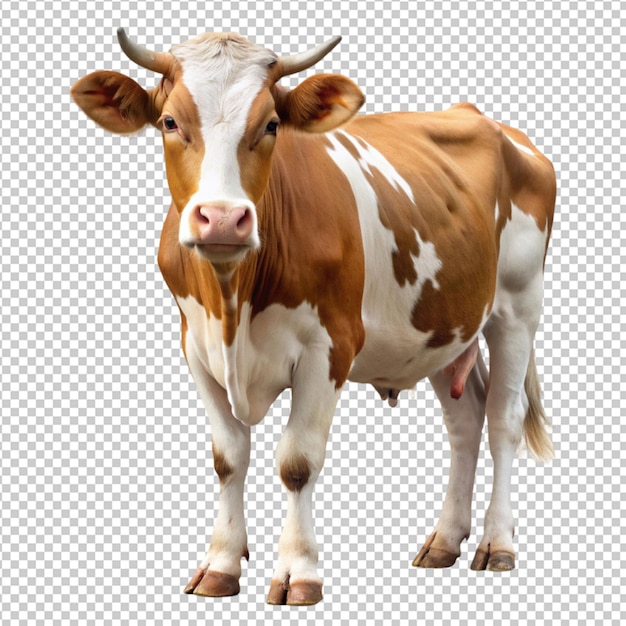 Vaca PSD em fundo transparente