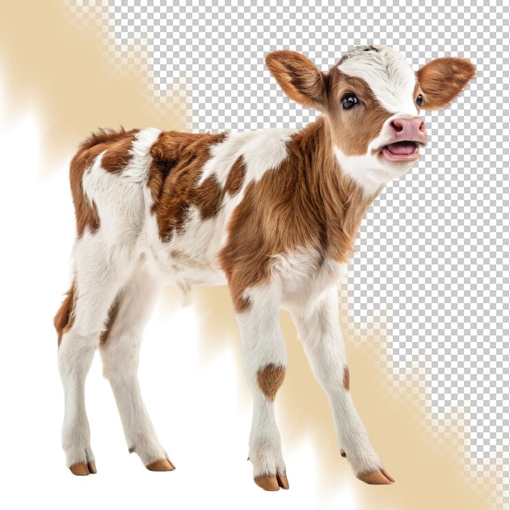 PSD vaca psd en un fondo transparente
