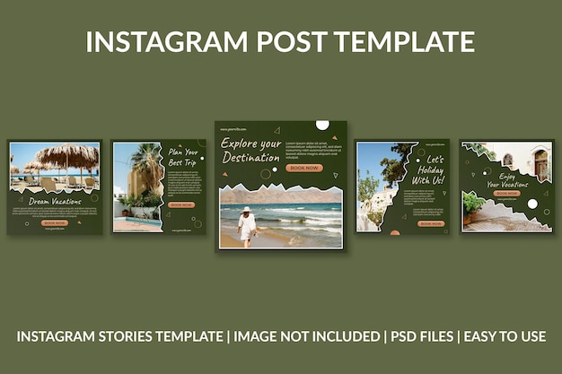 Vacanza 1 Instagram-Beitragsvorlage