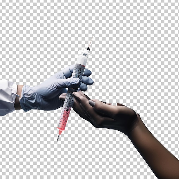 PSD vaccine contre le coronavirus en ampoule 3d illustrée en blanc