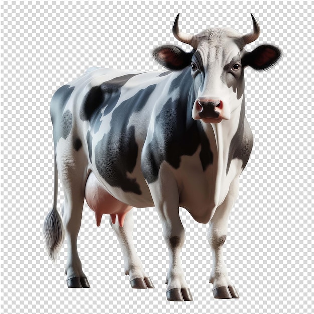 PSD une vache avec des cornes est montrée dans une photo