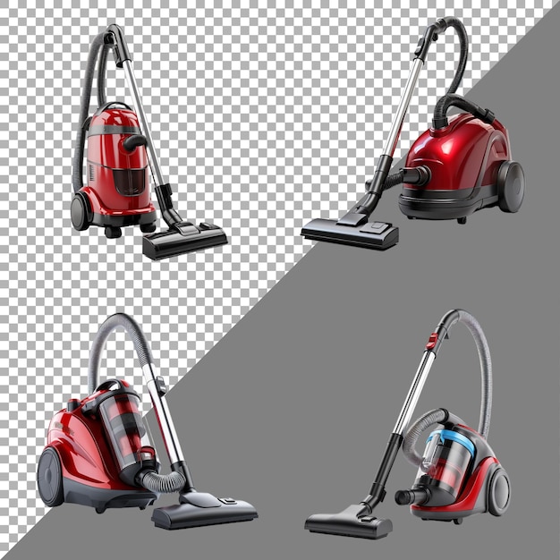 PSD vacuum cleaner contra um fundo transparente ai gerado