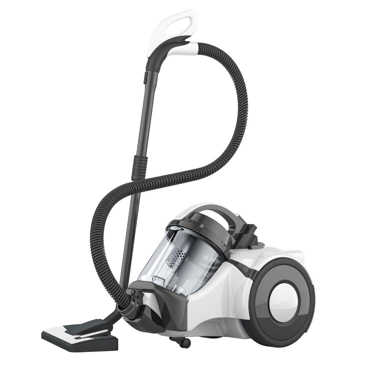 PSD vacuum cleaner cor branca renderização 3d isolado em fundo transparente