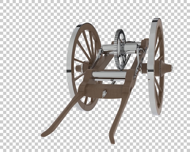 Vagón aislado en la ilustración de renderizado 3d de fondo