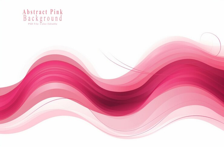 PSD vague rose sur fond blanc