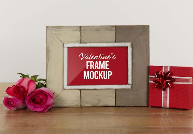 Valentine frame mockup photoshop