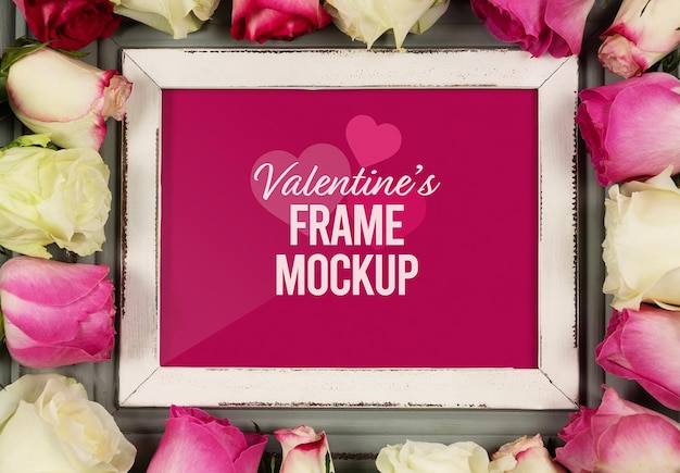 Valentine frame mockup photoshop