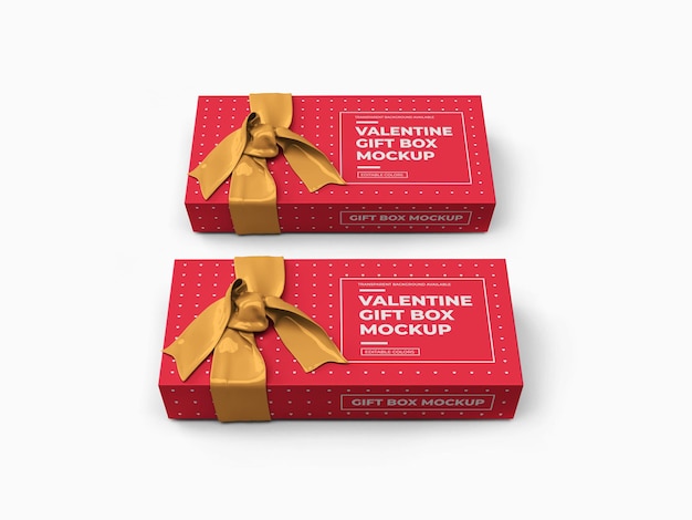 Valentine geschenkbox mockup design