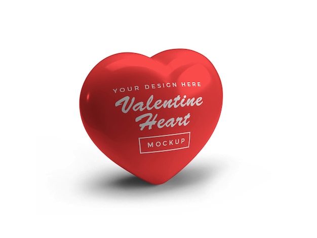 Valentine Heart Symbol Mockup Design isoliert