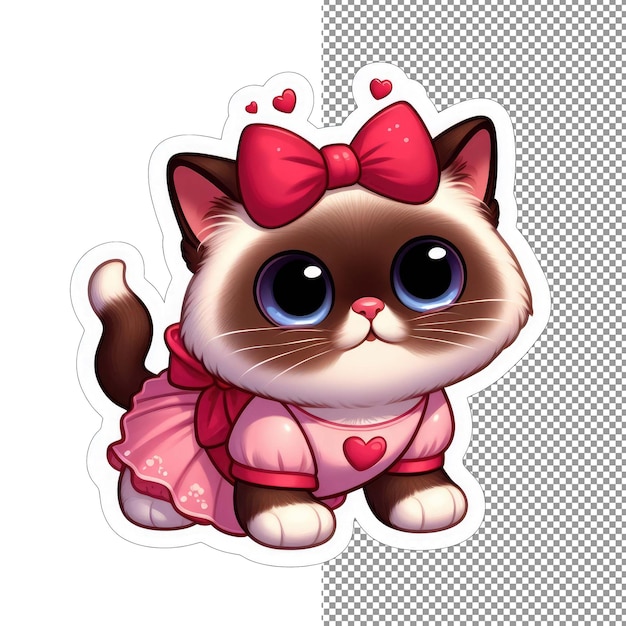 PSD valentine's velvet romantic cat charm aufkleber für katzen