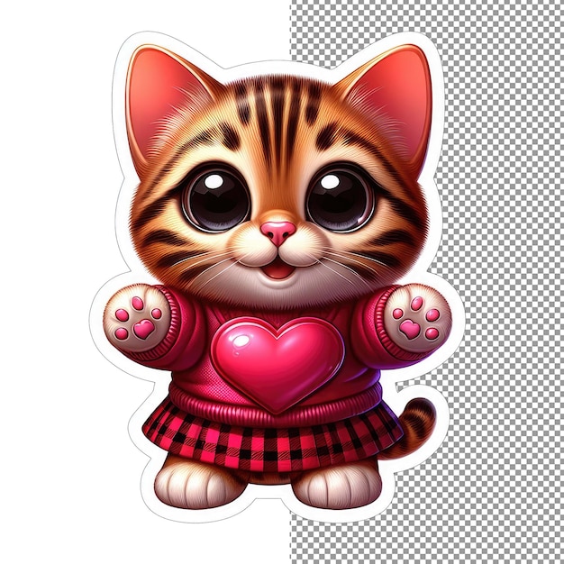 PSD valentine's velvet romantic cat charm aufkleber für katzen