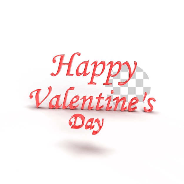 Valentinstag 3D-Rendering hochwertige 3D-Illustration das Designkonzept für den 14. Februar
