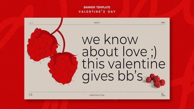 Valentinstag Banner Vorlage