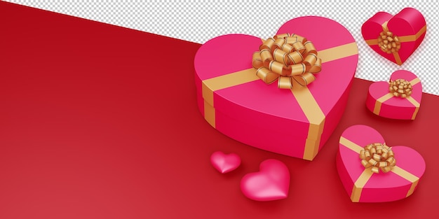 Valentinstag-Konzeptillustration im 3D-Rendering