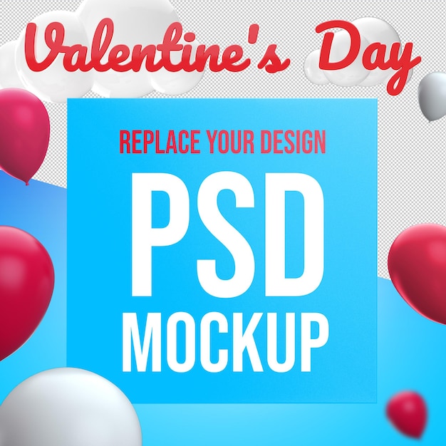 Valentinstag mockup design