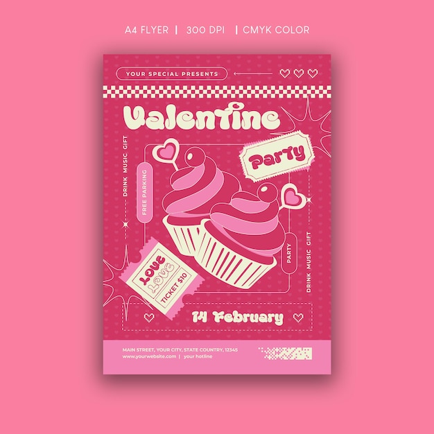 Valentinstag Party Flyer
