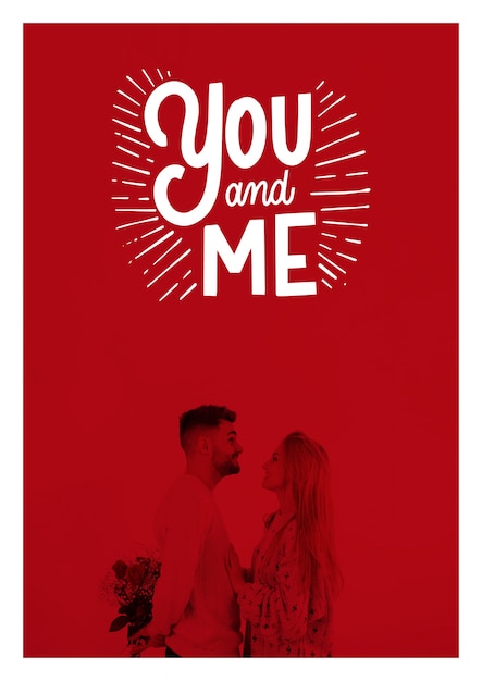 Valentinstag-Poster-Modell