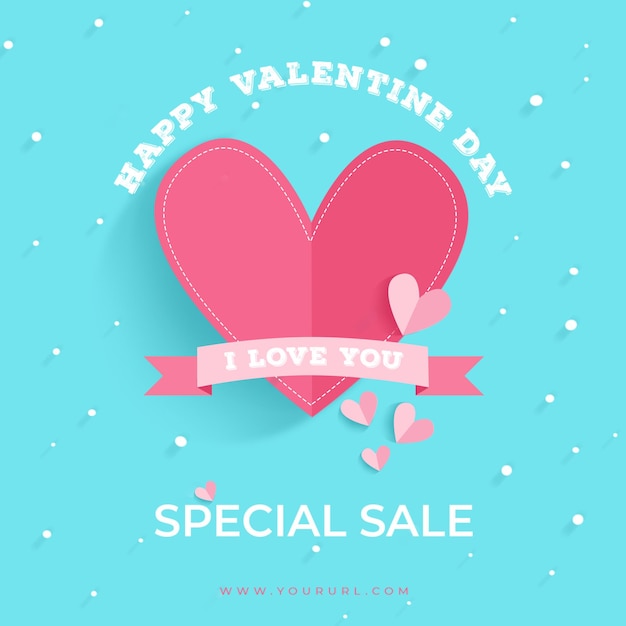 Valentinstag Urlaub Square Banner Vorlage Social Media Promotion Post Instagram Promotion Banner