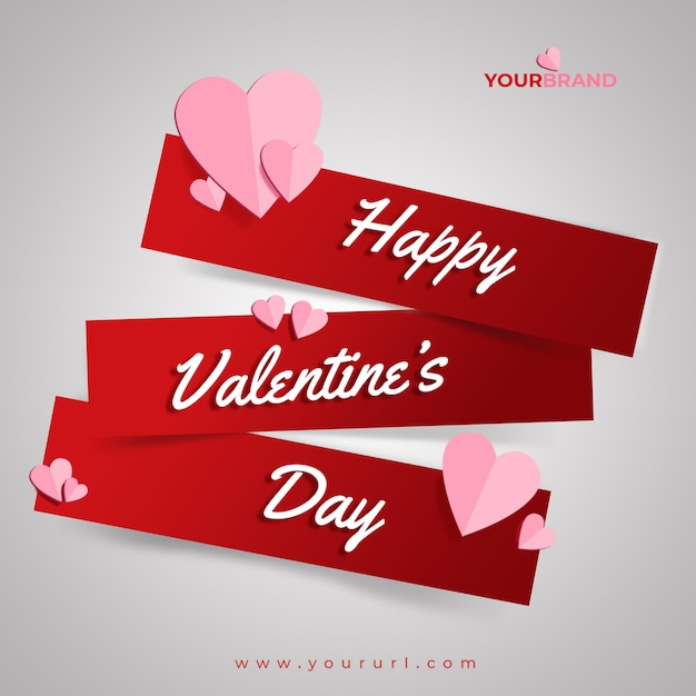 Valentinstag Urlaub Square Banner Vorlage Social Media Promotion Post Instagram Promotion Banner