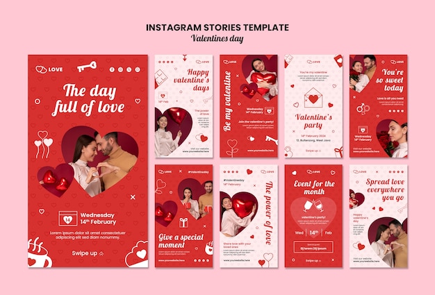 PSD valentinstagfeiern auf instagram-geschichten