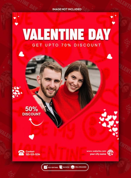 Valentinstagsausverkauf Social Media Postervorlage