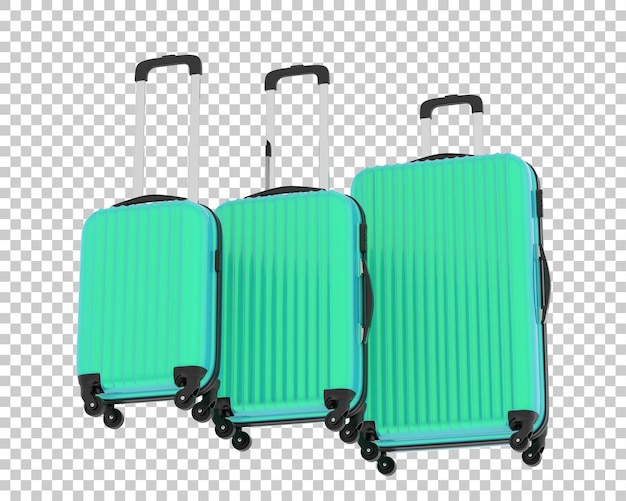 Valigetta di viaggio isolata sullo sfondo illustrazione di rendering 3D