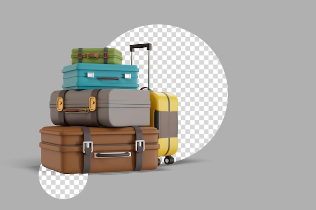 Valise à Bagages Illustration De Rendu 3d