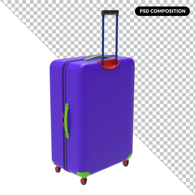 Valise à Bagages Isolée En 3d