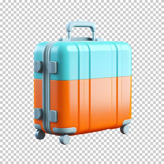 PSD une valise de dessin animé 3d sur fond transparent