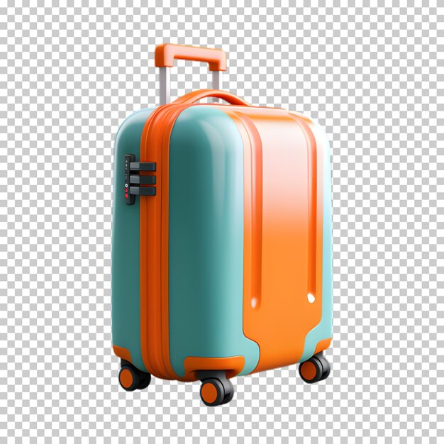 PSD une valise de dessin animé 3d sur fond transparent