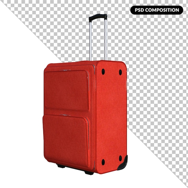 PSD valise pour voyage rendu 3d isolé