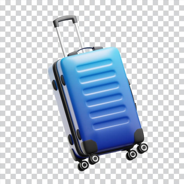 PSD valise de sac de voyage pour l'icône d'illustration 3d d'été