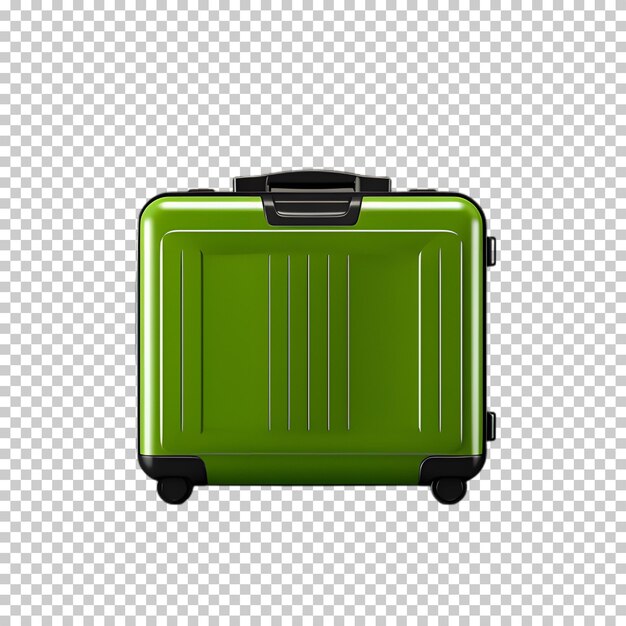 PSD valise vert foncé sur un fond transparent isolé