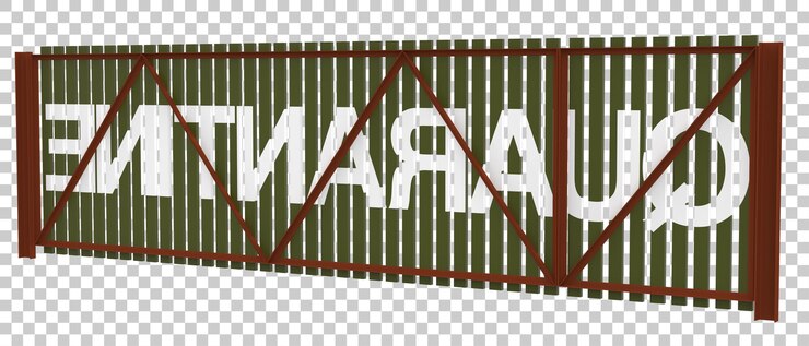 PSD valla aislada sobre fondo transparente ilustración de renderizado 3d
