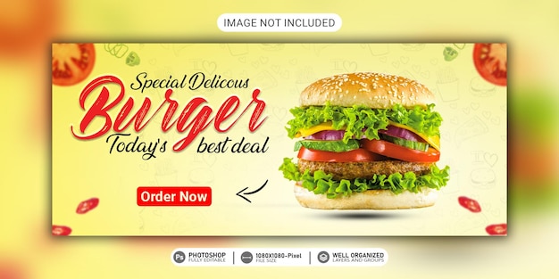 Una valla publicitaria para una hamburguesa con una imagen de una hamburguesa en ella
