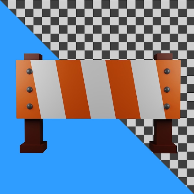 valla de tráfico 3D