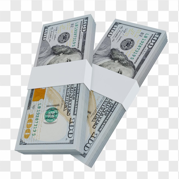 Valuta USA Dollaro 100: Pila di US Dollar banconota USA
