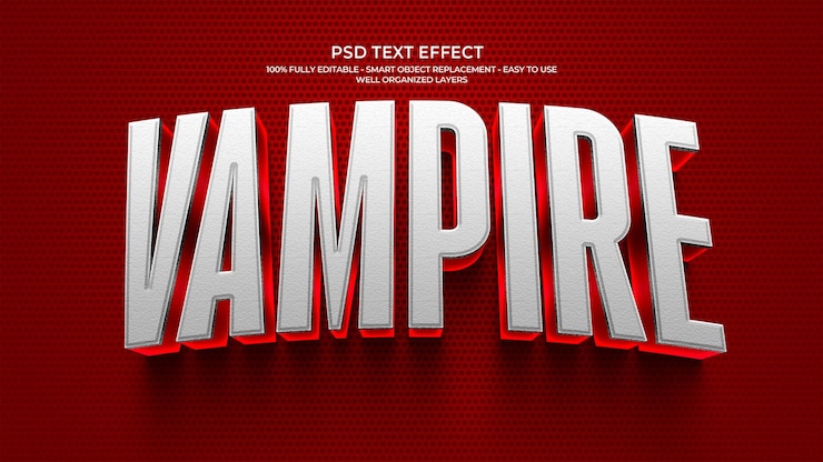 PSD vampire-text-effekt